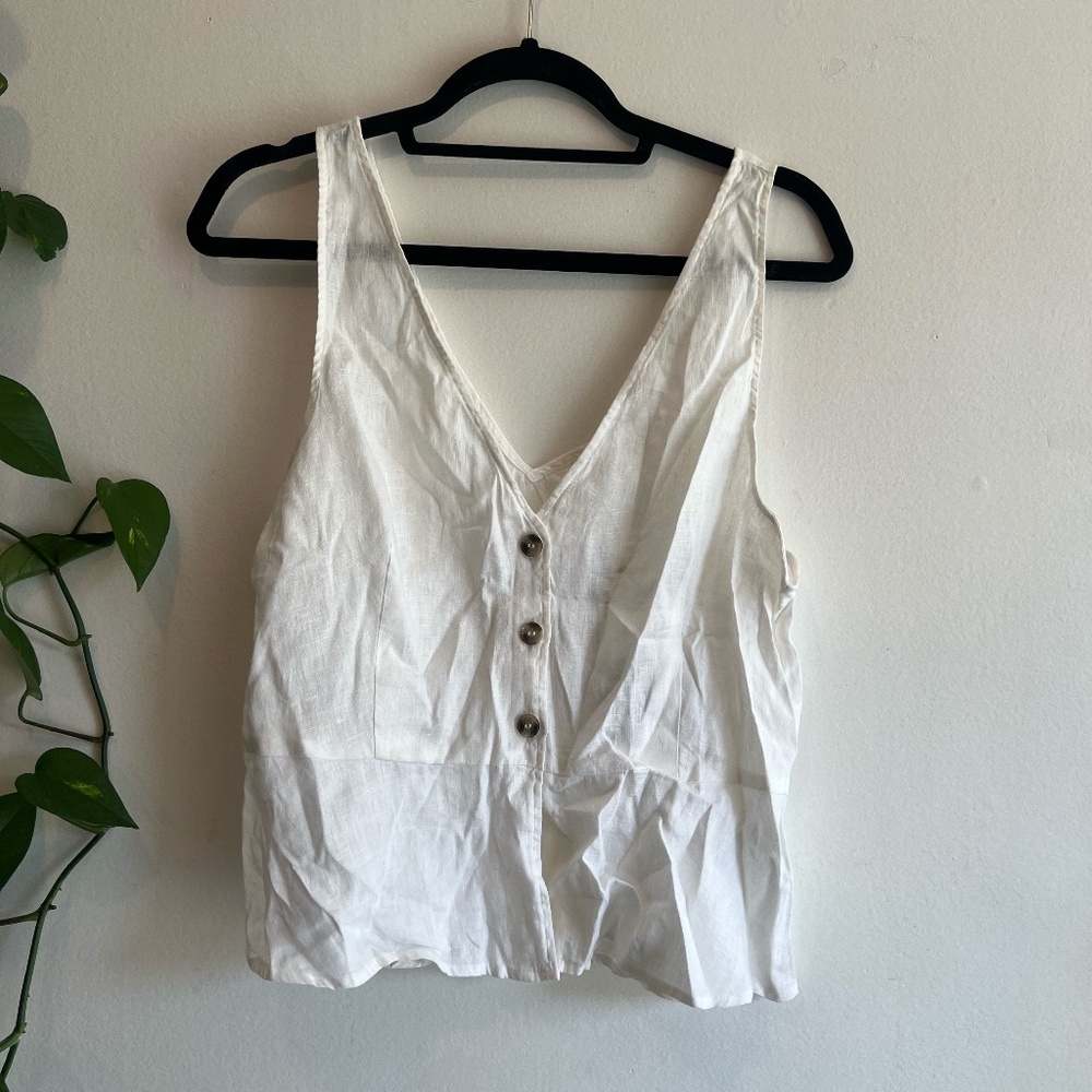 [NWT] H&M Sleeveless Linen Blouse